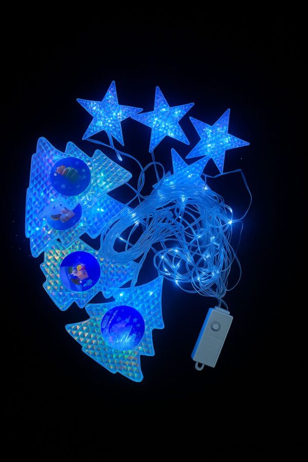 Led 95l Cortina Con Estrella Y Arbol Blanco 3*0,8mts Ref:E95l-Aw