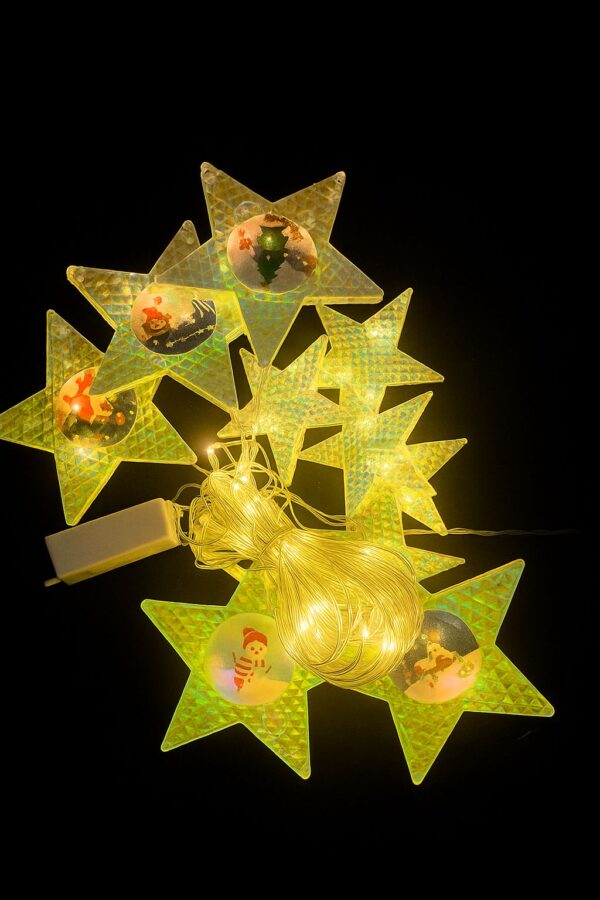 Led 95l Cortina Con Estrella Y Estrella Calido 3*0,8mts Ref:E95l-Aww