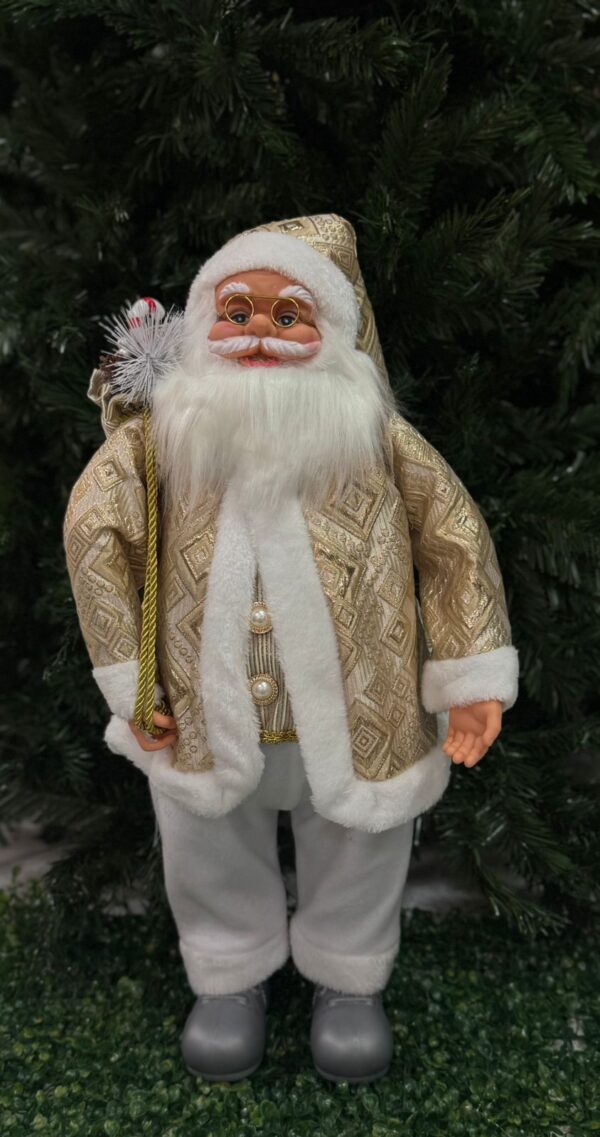 Papa Noel Traje Champaña/Plateado  60cm